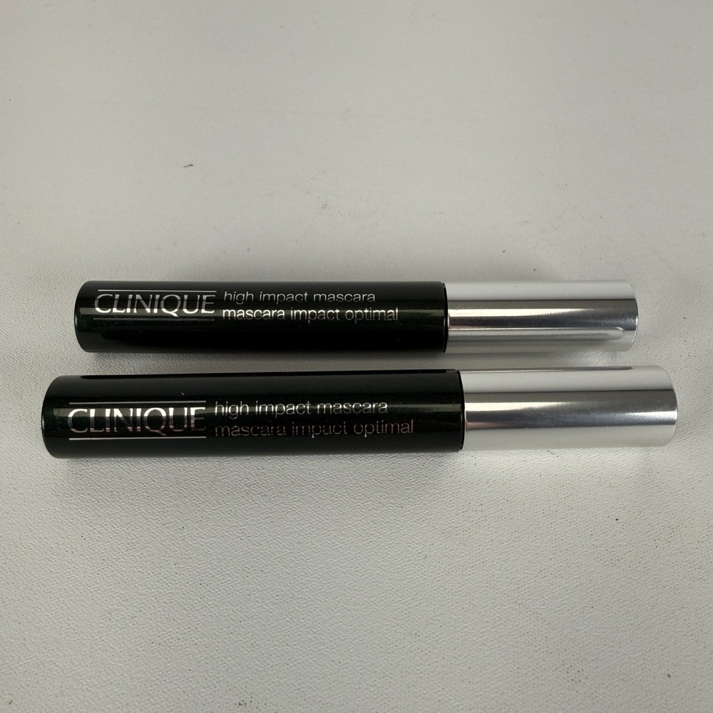 Lot of 2 Clinique‎ High Impact Mascara 01 Black 0.28 oz/7ml Full Size NEW